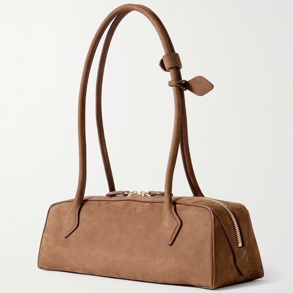 NEW: Alaia Le Teckel medium nubuck shoulder bag - brown (east-west bag) - Picture 2 of 4